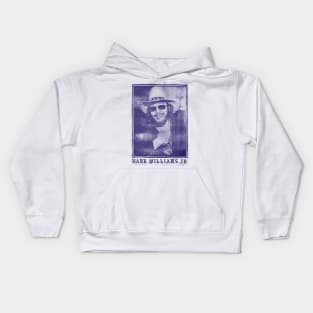 Hank Williams Jr // Vintage Aesthetic Faded Style Fan Design Kids Hoodie